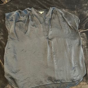 Lucky Brand Split Neck Satin Top